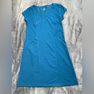 Toad&Co Aquaculture Peacock Blue Dress Small